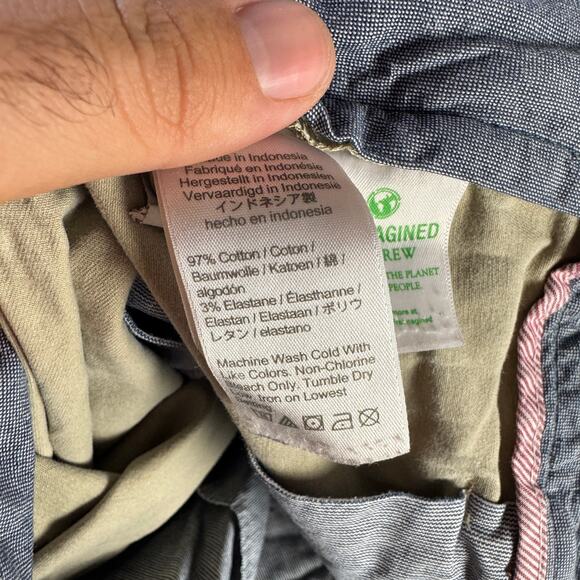 J.Crew 770 Straight-Fit Core Stretch Chino Pants Mens W33 L30 Jet Grey/Tan AR886 - Picture 8 of 9